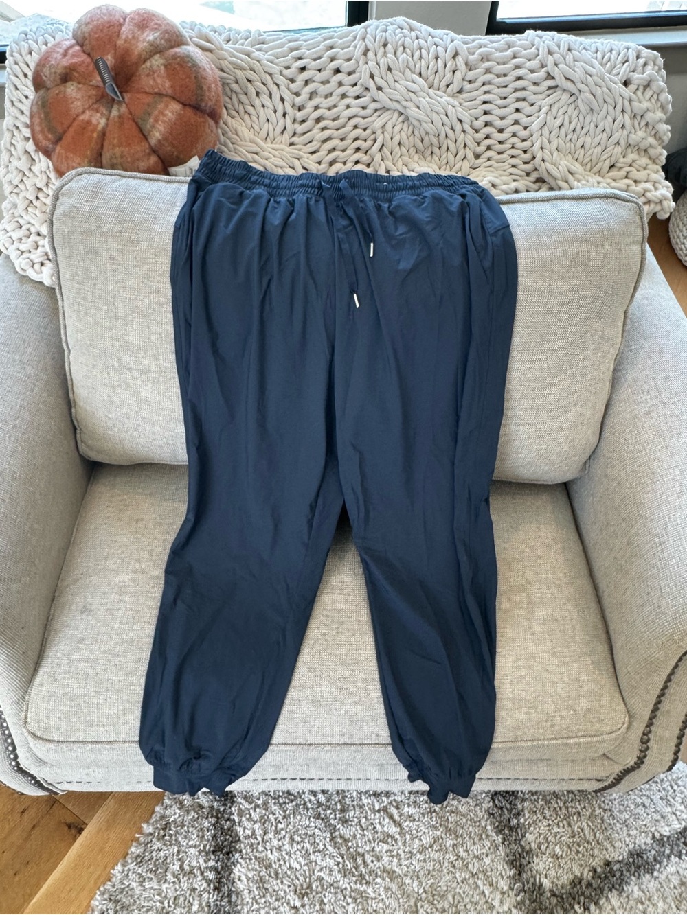 Women’s  Navy and black Elastic Waist Jogger Pants (2 pair) price is for both